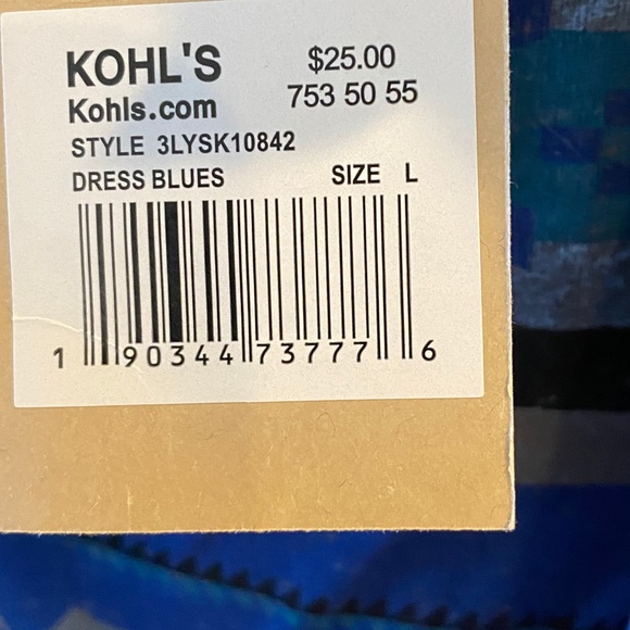 MEN’S Blue Multi Aztec Tank Top Size Large - Picture 5 of 6